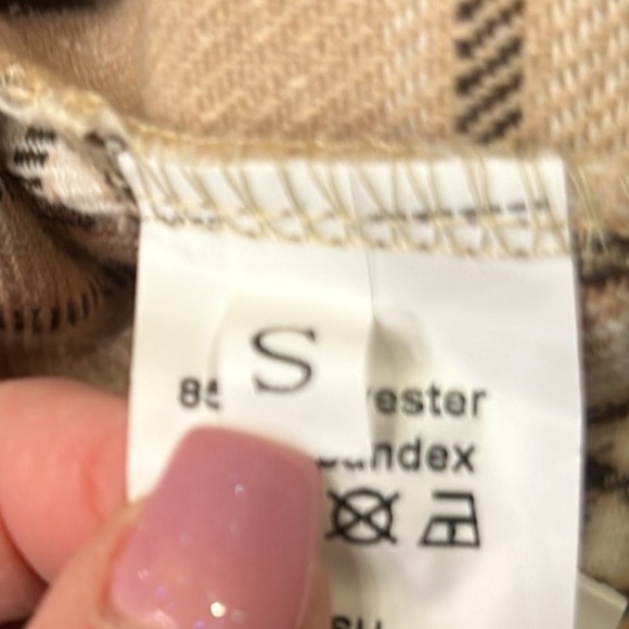 Mundefeis Plaid Brushed Oversized Button Front Shirt Jacket Shacket Size Small - Picture 10 of 12